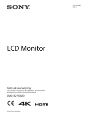 Sony LMD-X2710MD Gebruiksaanwijzing