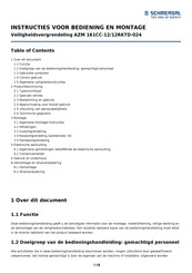 schmersal AZM 161CC-12/12RKTD-024 Bedienings- En Montage-Instructie