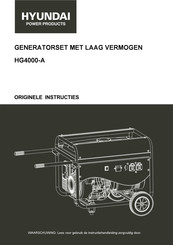 Hyundai power products HG4000-A Originele Instructies