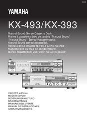 Yamaha KX-393 Gebruiksaanwijzing