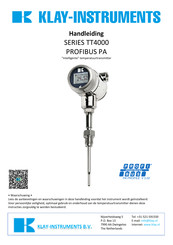 KLAY-INSTRUMENTS TT4000 PROFIBUS PA Series Handleiding