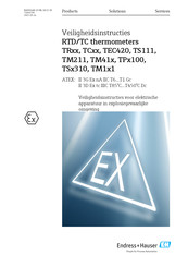 Endress+Hauser TS 310 Series Bedienings- En Veiligheidsinstructies