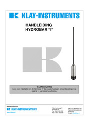 KLAY-INSTRUMENTS Hydrobar-I Handleiding