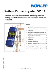 Wohler DC 17 Gebruiksaanwijzing