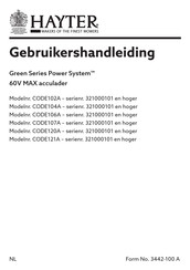 Hayter Green Series CODE102A Gebruikershandleiding