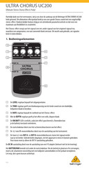 Behringer ULTRA CHORUS UC200 Gebruiksaanwijzing