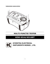 Kyoritsu Electrical Instruments Works KEW 6516 Gebruikershandleiding