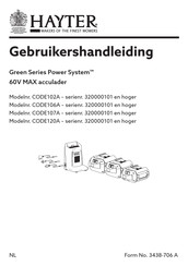 Hayter Green Series CODE102A Gebruikershandleiding