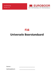 Euroboor F16 Handleiding