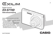 Casio EXILIM EX-S770D Gebruiksaanwijzing