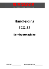 Euroboor ECO.32 Handleiding