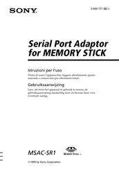 Sony MSAC-SR1 Gebruiksaanwijzing