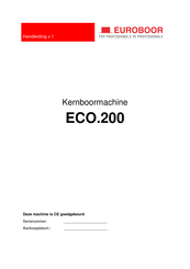 Euroboor ECO.200 Handleiding