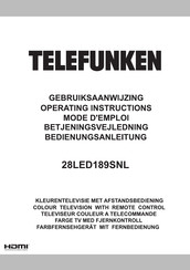 Telefunken 28LED189SNL Gebruiksaanwijzing