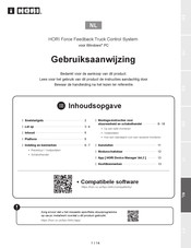HORI Force Feedback Truck Control System Gebruiksaanwijzing