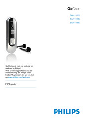 Philips GoGear SA011108S Gebruiksaanwijzing