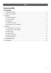 Difrnce MP855 Handleiding