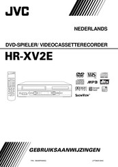 JVC HR-XV2E Gebruiksaanwijzingen