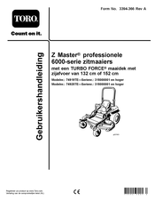 Toro Z Master professionele 6000 Series Gebruikershandleiding