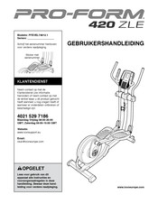 Pro-Form PFEVEL74912.1 Gebruikershandleiding