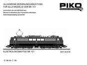 PIKO BR 151 Gebruiksaanwijzing