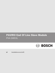 Bosch PVA-1WEOL Installatievoorschriften