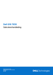 Dell G16 7630 Gebruikershandleiding