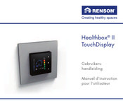 Renson Healthbox II TouchDisplay Gebruikershandleiding