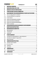 Powerplus POWXG7217 Gebruiksaanwijzing