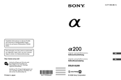 Sony a200 Gebruiksaanwijzing