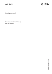 Gira 5430 00 Bedieningsvoorschrift