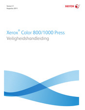 Xerox Color 800 Press Handleiding