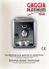 Gaggia Platinum VOGUE Handleiding Voor Gebruik En Onderhoud