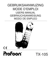 Profoon TX-105 Gebruiksaanwijzing