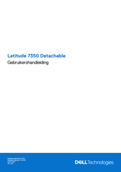 Dell Latitude 7350 Detachable Gebruikershandleiding