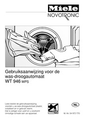 Miele NOVOTRONIC WT 946 WPS Gebruiksaanwijzing