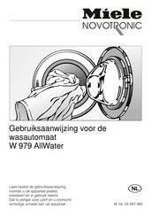 Miele NOVOTRONIC W 979 AllWater Gebruiksaanwijzing