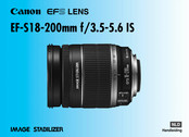 Canon EF-S18-200mm f/3.5-5.6 IS Handleiding