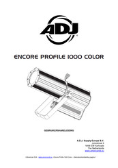 ADJ Encore Profile 1000 Color Gebruikershandleiding