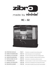 Toyotomi Zibro RC-32 Gebruiksaanwijzing