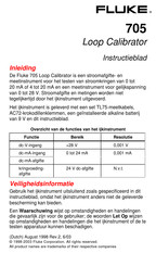 Fluke 705 Instructieblad