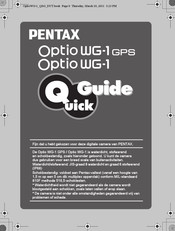 Pentax Optio WG-1 GPS: Optio WG-1 Snelgids