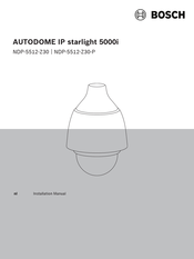 Bosch AUTODOME IP starlight 5000i Installatiehandleiding