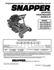 Snapper 23 Series Handleiding En Veiligheidsvoorschriften