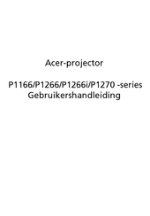 Acer P1166 Series Gebruikershandleiding