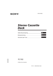 Sony TC-TX5 Gebruiksaanwijzing