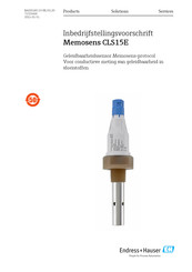 Endress+Hauser Memosens CLS15E Bedieningsvoorschrift