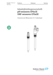 Endress+Hauser CPS 2E Series Bedieningsvoorschrift