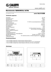 CALEFFI SENSONICAL ULTRA Handleiding