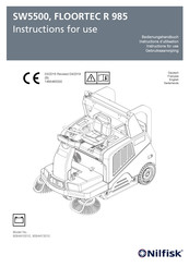 Nilfisk FLOORTEC R 985 Gebruiksaanwijzing